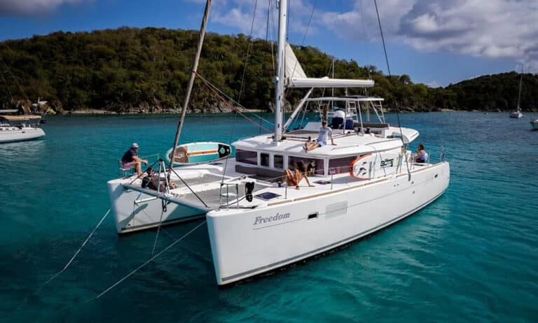 Book this 45-foot sailbaot from Sonic Charters for a day on the water during your St. Thomas vacation.